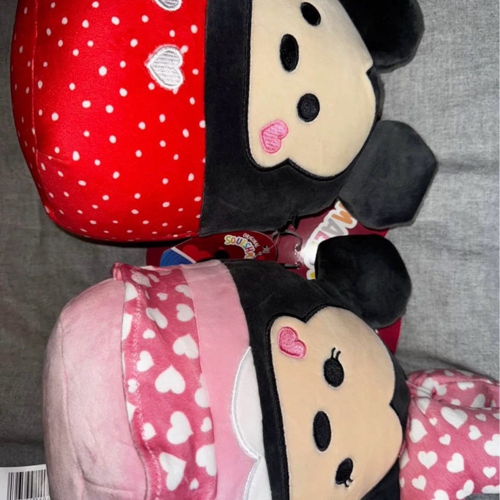 NWT Squishmallow Valentines Mickey and Minnie Set
